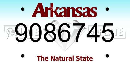 9086745 Arkansas License Plate