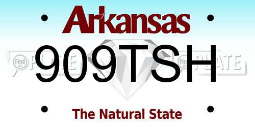 909TSH Arkansas License Plate