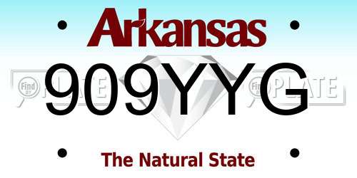 909YYG Arkansas License Plate