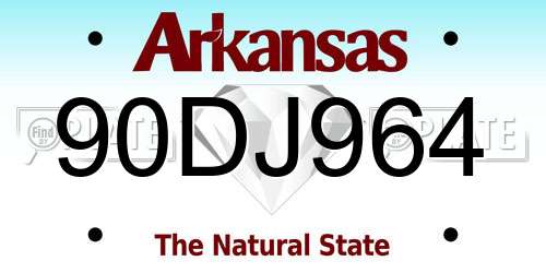 90DJ964 Arkansas License Plate