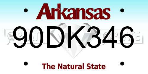 90DK346 Arkansas License Plate
