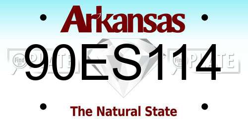 90ES114 Arkansas License Plate