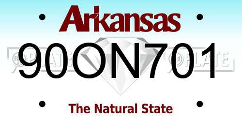 90ON701 Arkansas License Plate