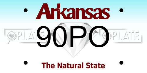 90PO Arkansas License Plate