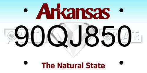 90QJ850 Arkansas License Plate