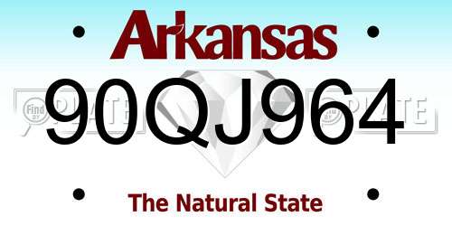 90QJ964 Arkansas License Plate