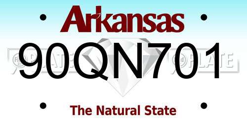90QN701 Arkansas License Plate