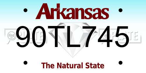 90TL745 Arkansas License Plate