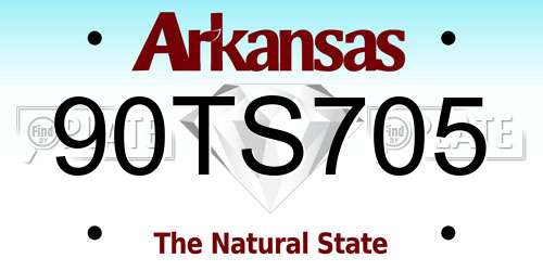 90TS705 Arkansas License Plate