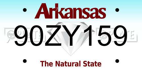 90ZY159 Arkansas License Plate