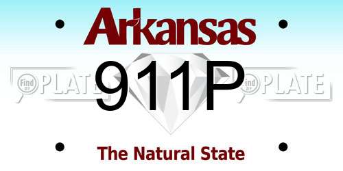 911P Arkansas License Plate