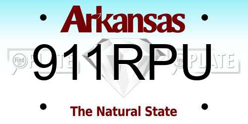 911RPU Arkansas License Plate