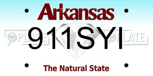 911SYI Arkansas License Plate