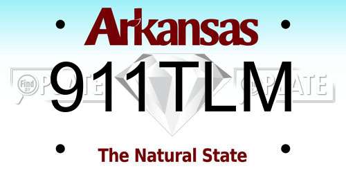 911TLM Arkansas License Plate