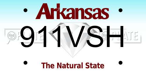 911VSH Arkansas License Plate