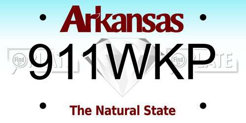 911WKP Arkansas License Plate
