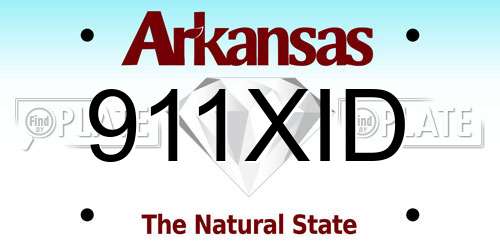 911XID Arkansas License Plate
