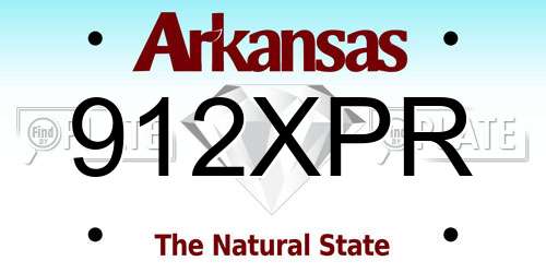 912XPR Arkansas License Plate