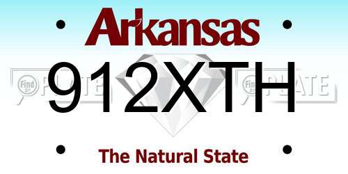 912XTH Arkansas License Plate