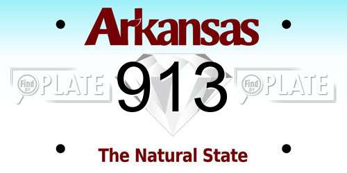 913 Arkansas License Plate