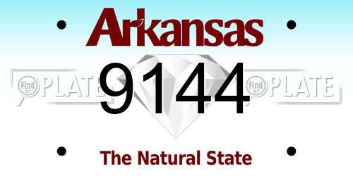 9144 Arkansas License Plate