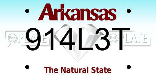 914L3T Arkansas License Plate