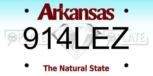 914LEZ Arkansas License Plate
