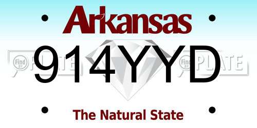 914YYD Arkansas License Plate