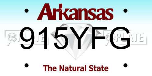 915YFG Arkansas License Plate