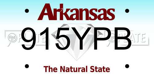 915YPB Arkansas License Plate