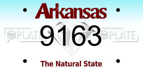 9163 Arkansas License Plate