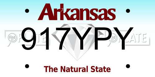 917YPY Arkansas License Plate