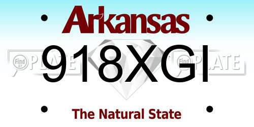 918XGI Arkansas License Plate