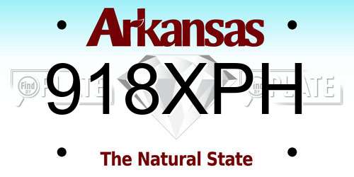 918XPH Arkansas License Plate