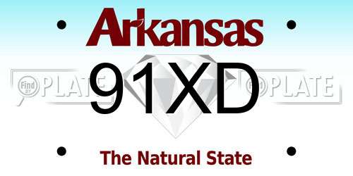 91XD Arkansas License Plate