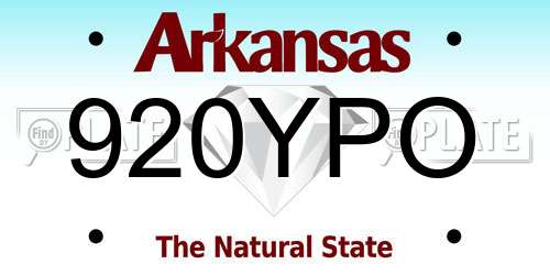 920YPO Arkansas License Plate