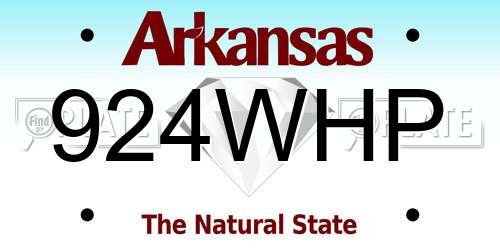 924WHP Arkansas License Plate