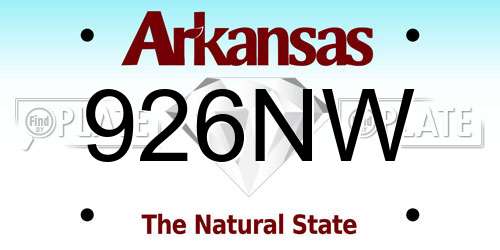 926NW Arkansas License Plate