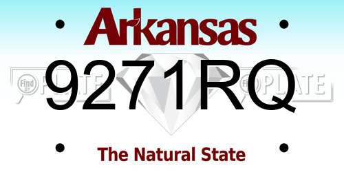 9271RQ Arkansas License Plate