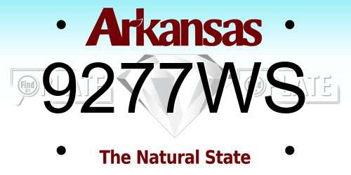 9277WS Arkansas License Plate