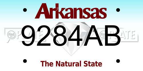 9284AB Arkansas License Plate