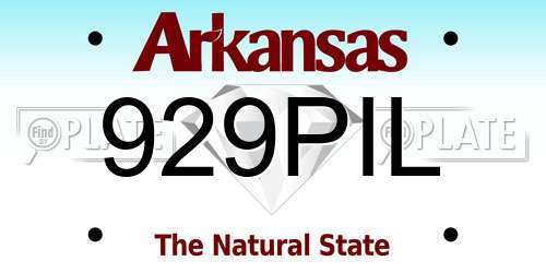 929PIL Arkansas License Plate