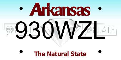 930WZL Arkansas License Plate