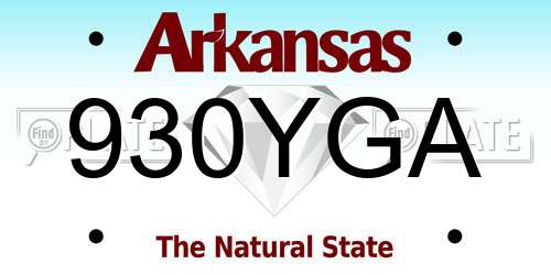930YGA Arkansas License Plate