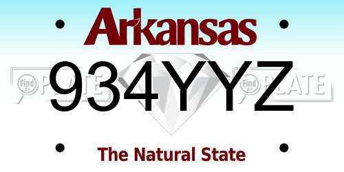 934YYZ Arkansas License Plate