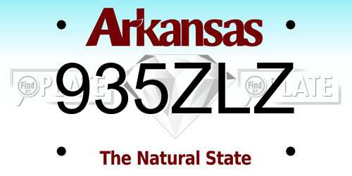 935ZLZ Arkansas License Plate