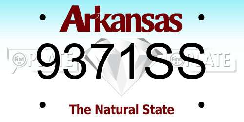 9371SS Arkansas License Plate