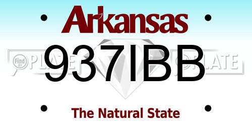 937IBB Arkansas License Plate