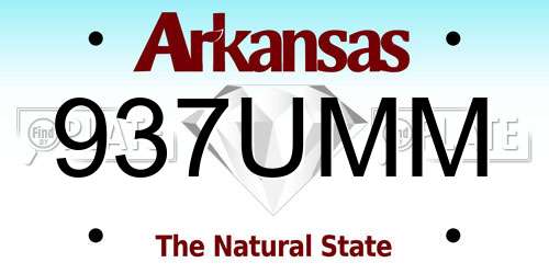 937UMM Arkansas License Plate