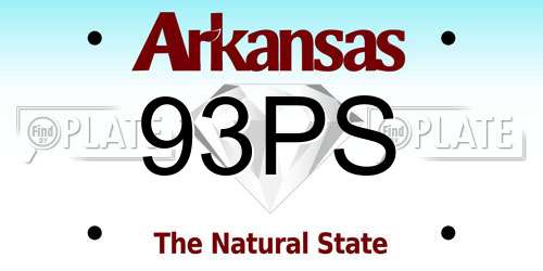 93PS Arkansas License Plate